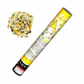 Пневмохлопушка 30 см, прямоугольники золото и серебро - Купить конфетти в Туле | серпантин - хлопушки